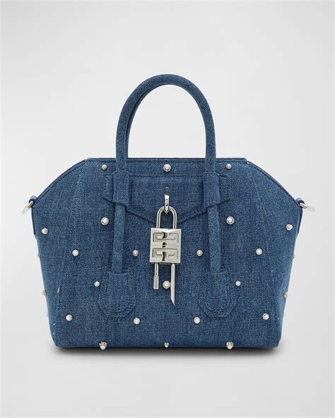 givenchy extra small antigona|mini antigona lock denim tote bag.